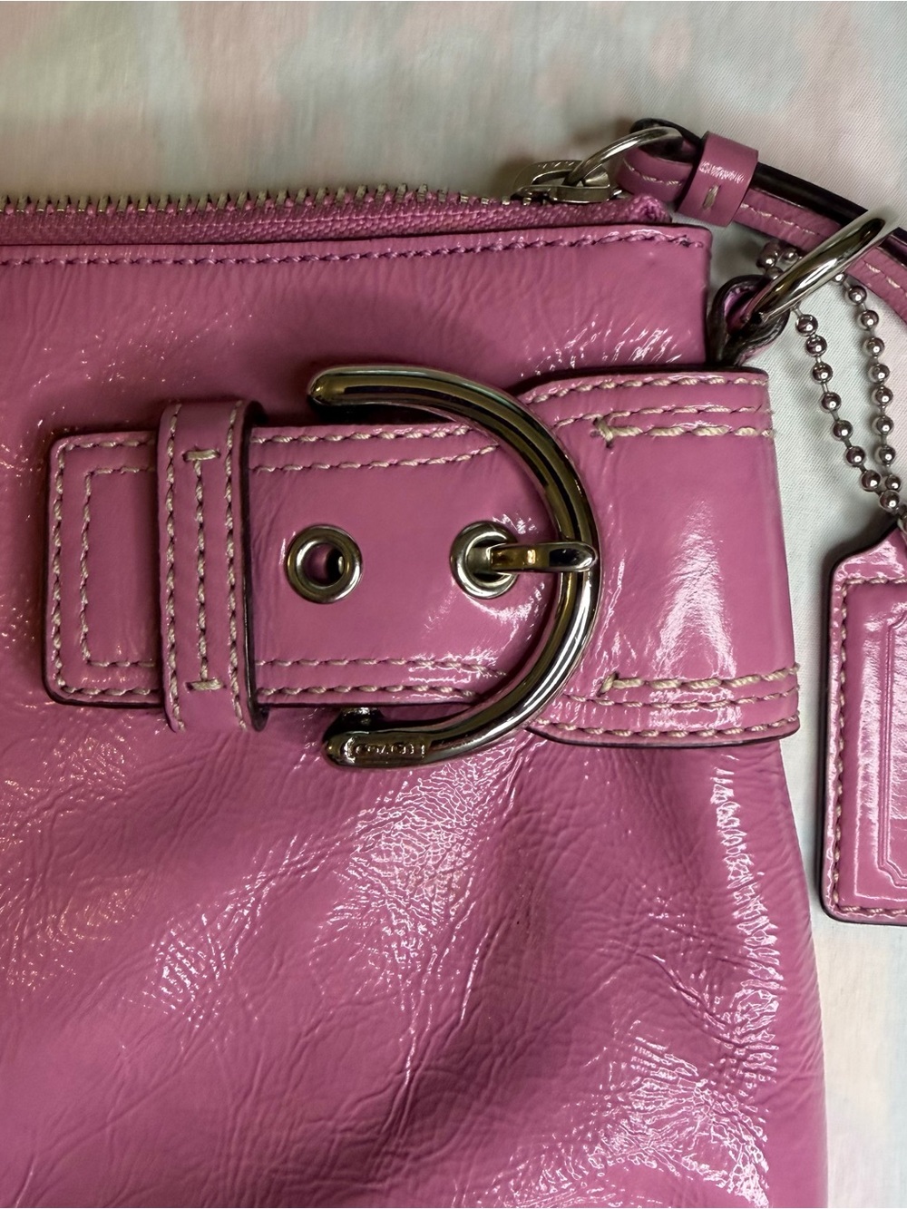 Coach Limited Ed. Berry/Sugar Plum Patent Leather Soho Chainlink Clutch
F13454 - Picture 3 of 13